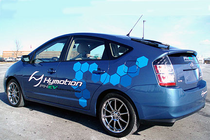Prius with HyMotion Plug-in conversion.