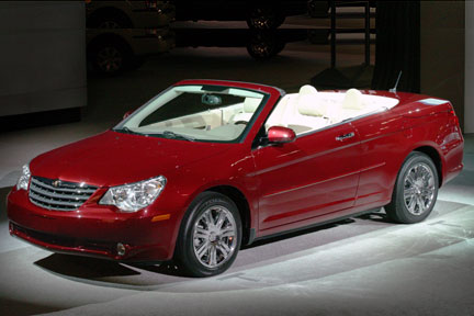 The all-new 2008 Chrysler Sebring Convertible is a flexible fuel vehicle (FFV).(DaimlerChrysler Photo)