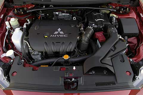 Engine of the 2008 Mitsubishi Lancer GTS Compact Sedan