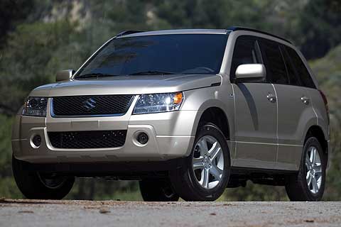 Exterior front, side view of the 2007 Suzuki Grand Vitara Compact Sport Utility Vehicle