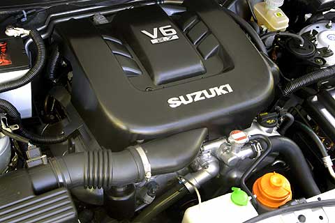 Engine of the 2007 Suzuki Grand Vitara Compact Sport Utility Vehicle