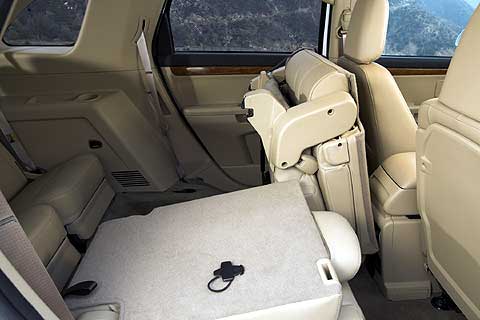 Interior fold-down seats of the 2007 Suzuki XL7 Limited 2WD Sport Utility Vehicle
