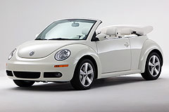 Exterior front, side view of the 2007 Volkswagen New Beetle Coupe and Convertible